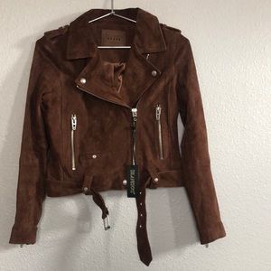 BLANKNYC Brown Suede Leather Jacket